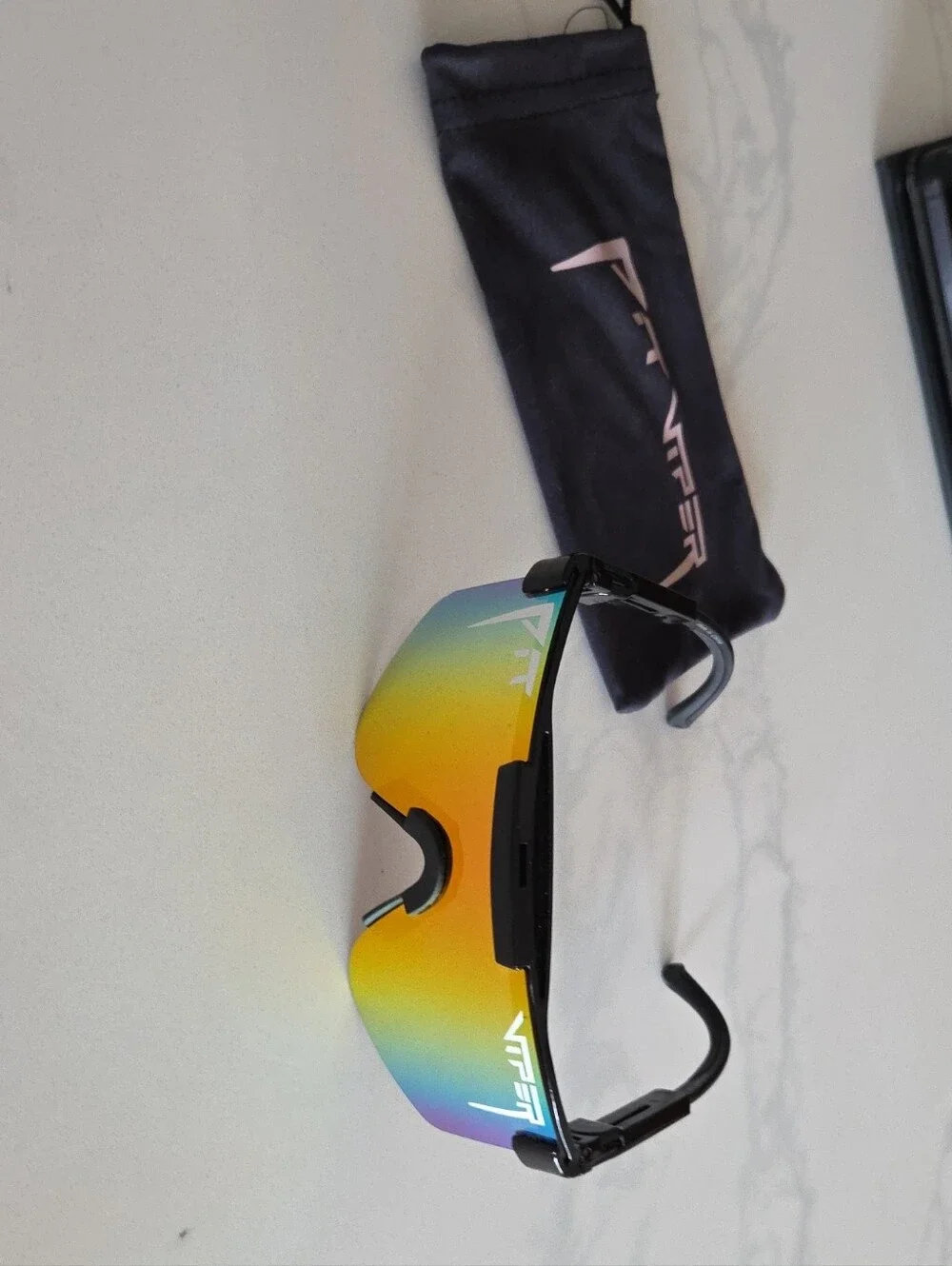 Pit Viper Mirrored Shield Sunglasses - Rainbow Lens